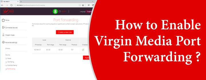 virgin media port forwarding