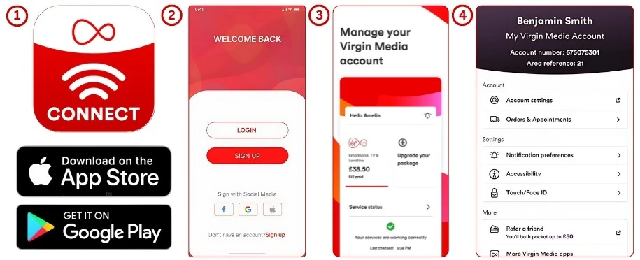 Virgin Media Router Login via App