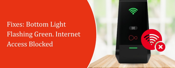 Fixes: Bottom Light Flashing Green. Internet Access Blocked